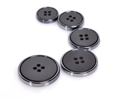 ZJ  ALD 平面四眼男裝西裝扣  大衣風衣扣  ABS樹脂  15mm  18mm  20mm  23mm  25mm 45度照